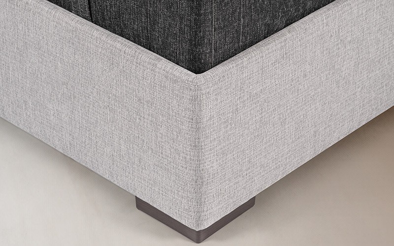 Al Saad Home Trio Jacquard Bed ( 180 x 200 ) - King L.Grey