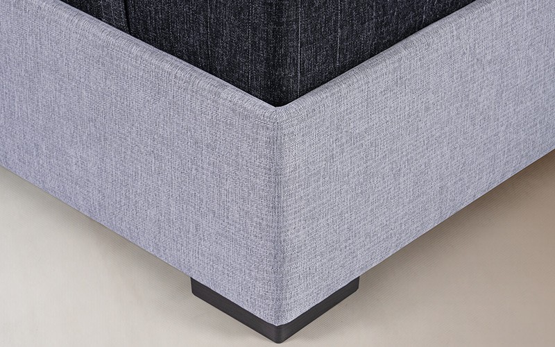 Al Saad Home Trio Jacquard Bed ( 180 x 200 ) - King Grey