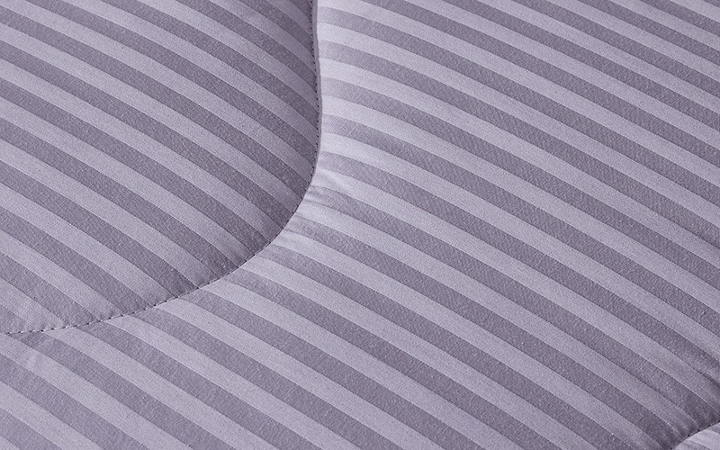 Pika Cotton Hotel Stripe Comforter Bedding Set 4 PCS - Single Grey