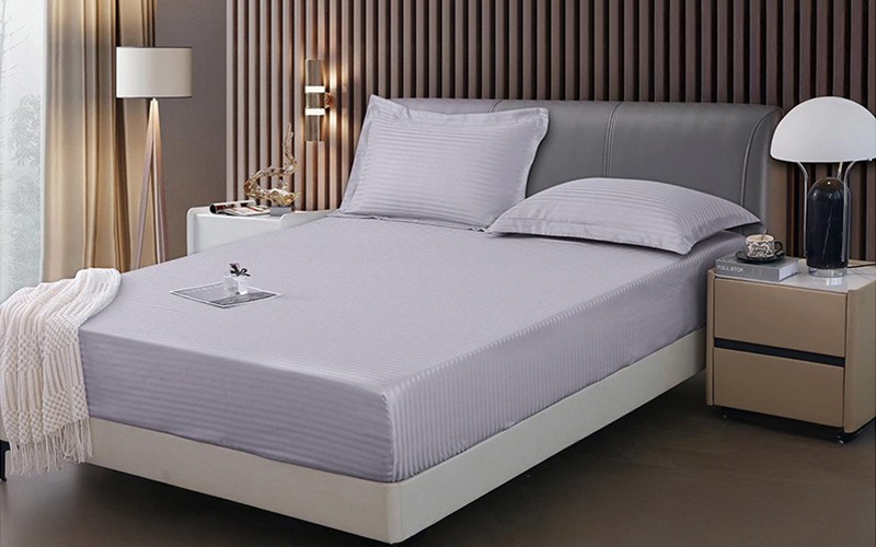Shea Stripe Bedsheet Set 3 PCS - King Grey