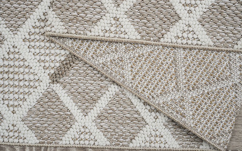 Summer Premium Carpet - ( 280 x 380 ) cm Brown & Off White