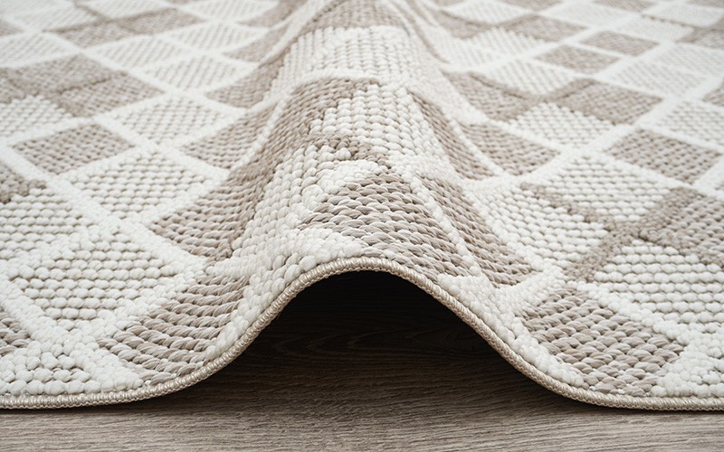 Summer Premium Carpet - ( 280 x 380 ) cm Brown & Off White
