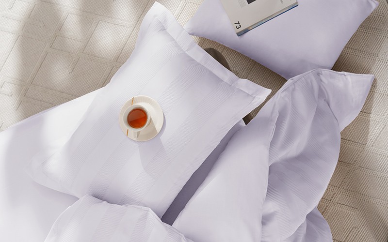 طقم تلبيس قطن وافل من السعد هوم بدون حشوة 6 قطع - نفرين سيلفر