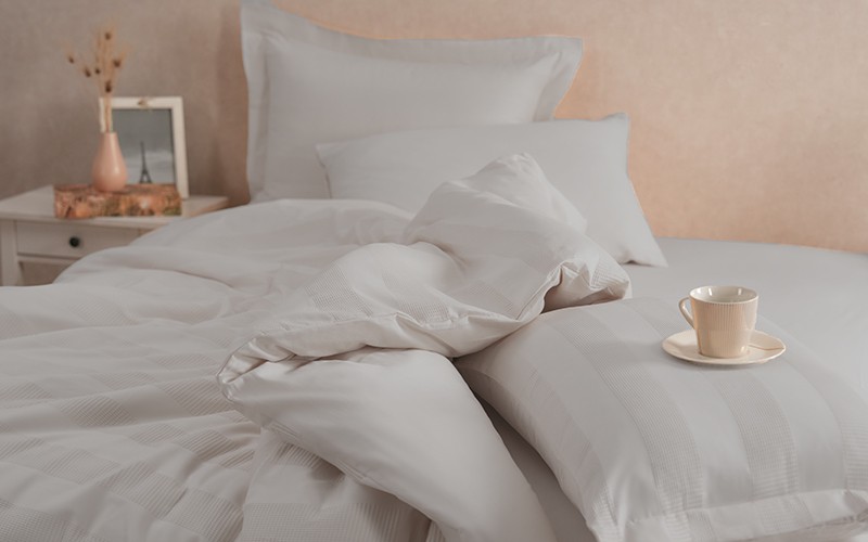 Al Saad Home Wafel Cotton Duvet Cover Without Filling 6 PCS - King L.Grey