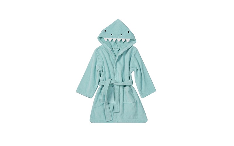 Al Saad Home Kids Cotton Bathrobe 1 Pc ( 6 - 8 ) Years Old - Turquoise