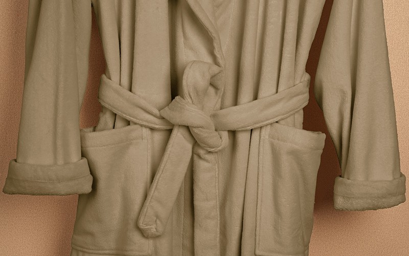 Al Saad Home Cotton Bathrobe 1 PC - Brown ( M / L )