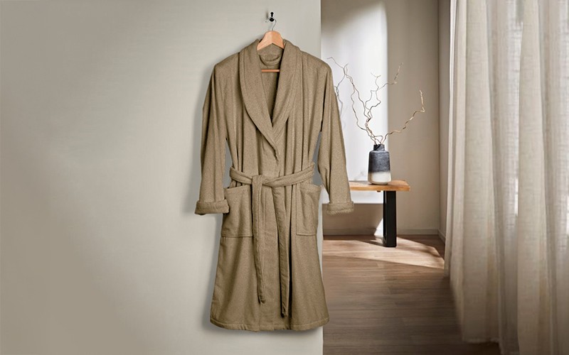 Al Saad Home Cotton Bathrobe 1 PC - Brown ( M / L )