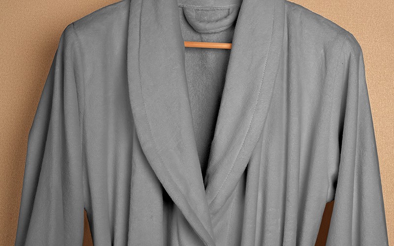 Al Saad Home Cotton Bathrobe 1 PC - Grey ( M / L )