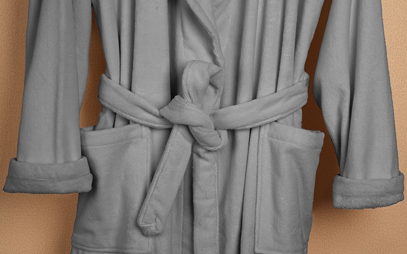 Al Saad Home Cotton Bathrobe 1 PC - Grey ( L / XL )