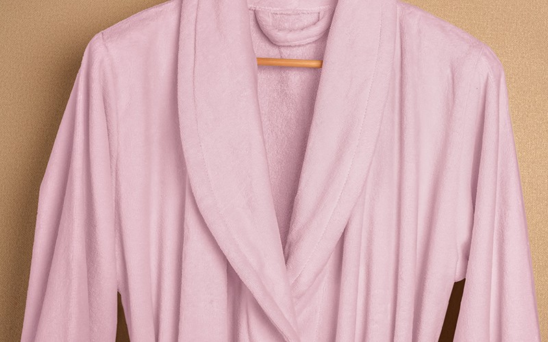 Al Saad Home Cotton Bathrobe 1 PC - Pink ( M / L )