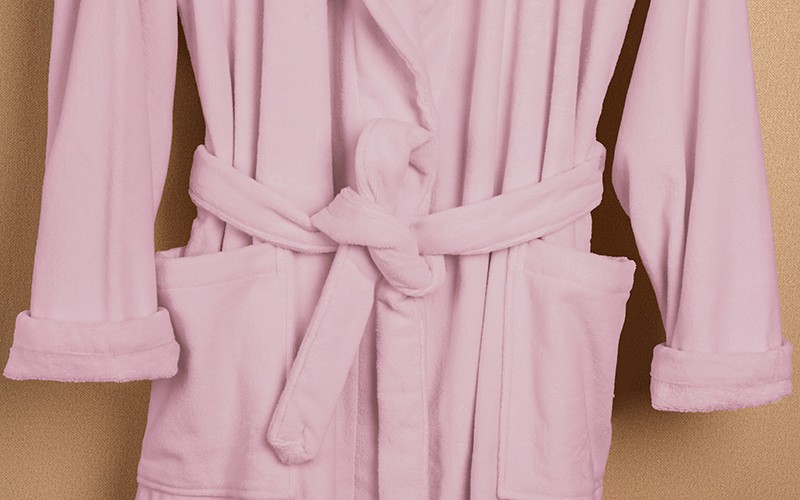 Al Saad Home Cotton Bathrobe 1 PC - Pink ( M / L )
