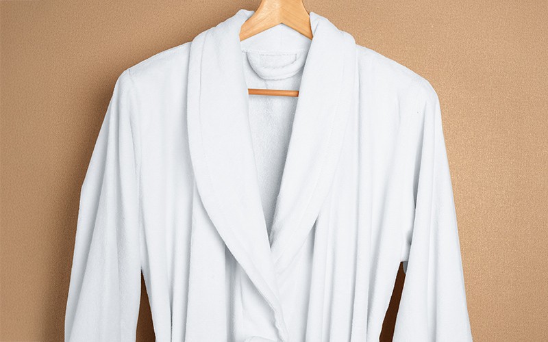 Al Saad Home Cotton Bathrobe 1 PC - White ( M / L )