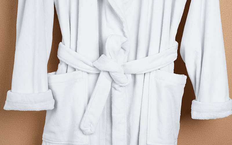 Al Saad Home Cotton Bathrobe 1 PC - White ( M / L )