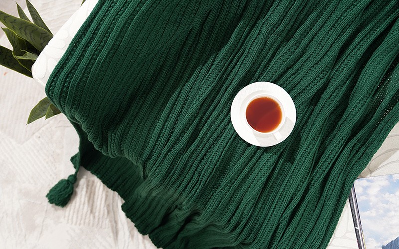 AL Saad Home Luxury Lavander Blanket - Single ​​​​​​​D.Green