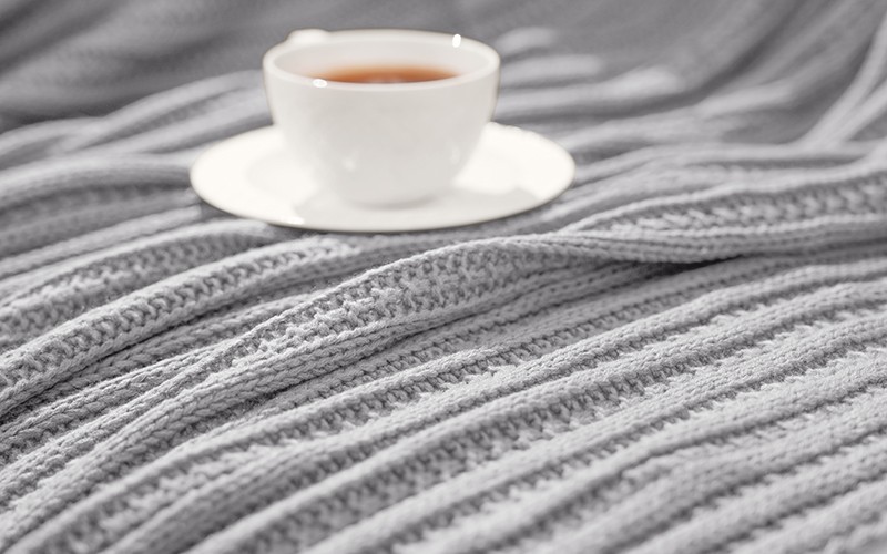 AL Saad Home Luxury Lavander Blanket - Single L.Grey