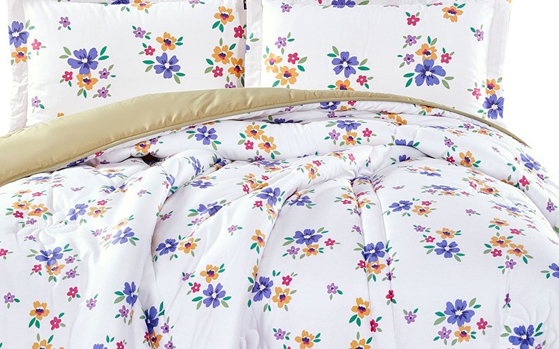 Jewel Double Face Cotton Comforter Bedding Set 6 PCS - King Multi Color