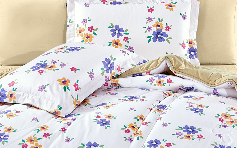Jewel Double Face Cotton Comforter Bedding Set 6 PCS - King Multi Color