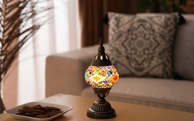 Mosaic Ramadan Lantern In Turkish Inspired Style - 1 PC