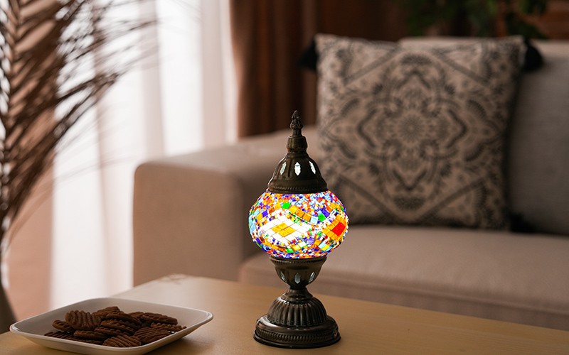 Mosaic Ramadan Lantern In Turkish Inspired Style - 1 PC