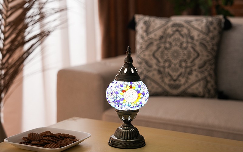 Mosaic Ramadan Lantern In Turkish Inspired Style - 1 PC