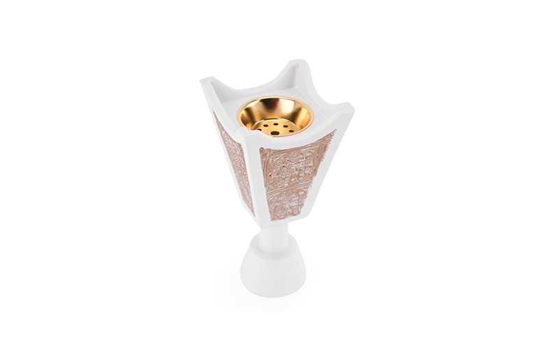 Luxury Decorative Resin Incense Burner 1 PC - White & Gold