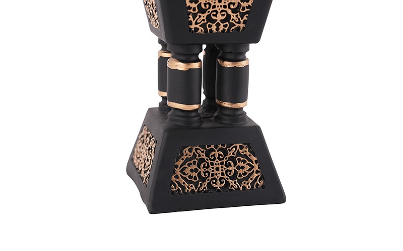 Luxury Decorative Resin Incense Burner 1 PC - Black & Gold