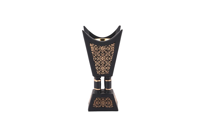 Luxury Decorative Resin Incense Burner 1 PC - Black & Gold