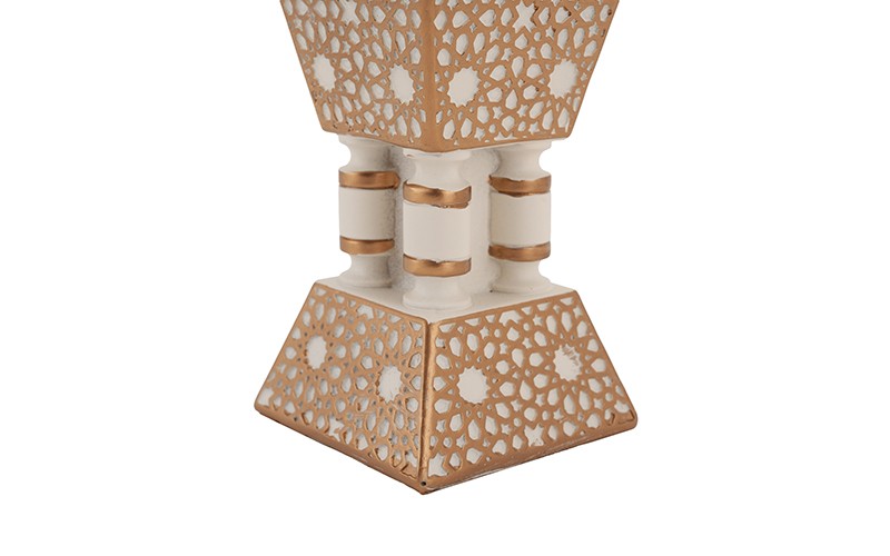 Luxury Decorative Resin Incense Burner 1 PC - Cream & Gold