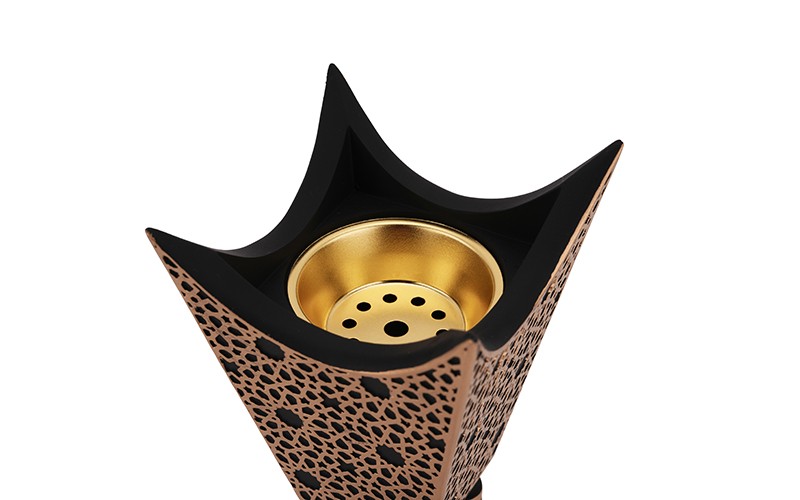 Luxury Decorative Resin Incense Burner 1 PC - Black & Gold