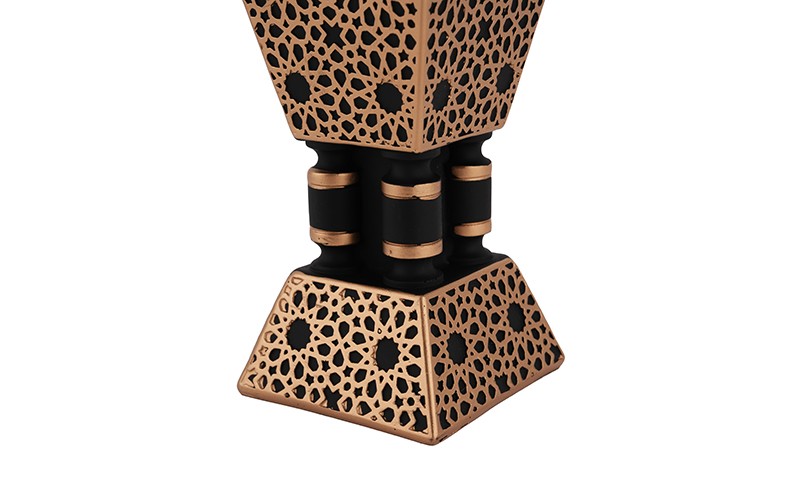 Luxury Decorative Resin Incense Burner 1 PC - Black & Gold