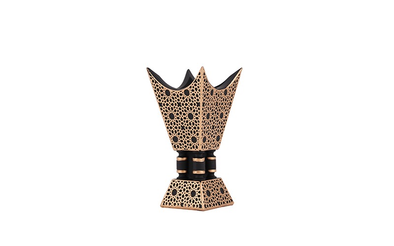 Luxury Decorative Resin Incense Burner 1 PC - Black & Gold