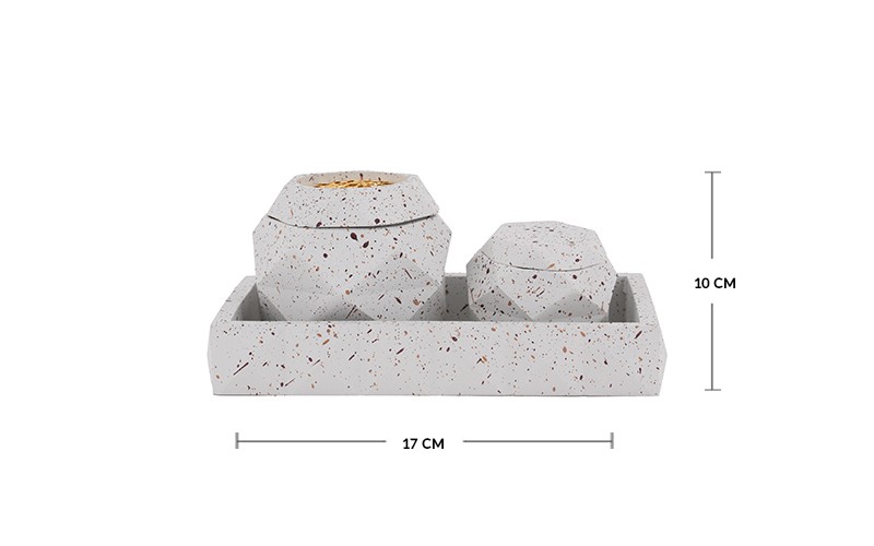 Luxurious Modern Resin Incense Burner Set 3 PCS - Off White
