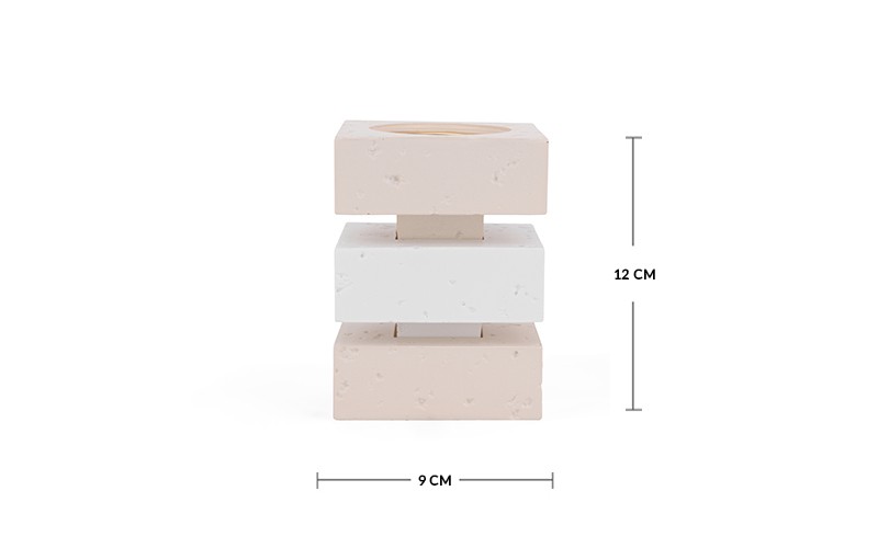 Luxurious Modern Resin Incense Burner 1 PC - Cream & White