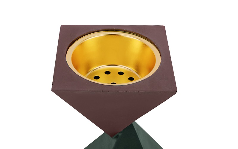 Luxurious Modern Resin Incense Burner 1 PC - Brown & Green