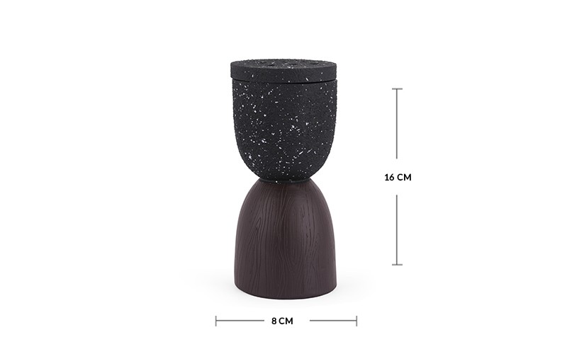 Luxurious Resin Incense Burner 1 PC - Black & Brown