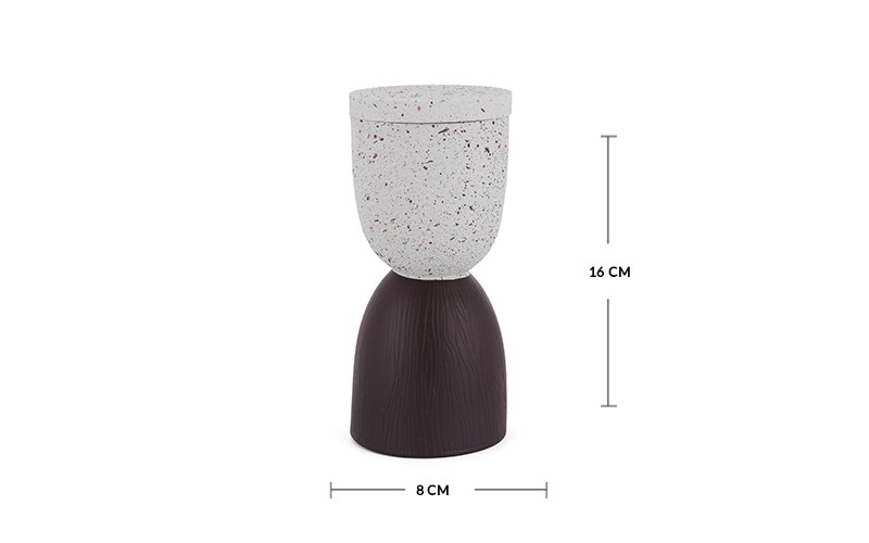 Luxurious Resin Incense Burner 1 PC - Off White & Brown