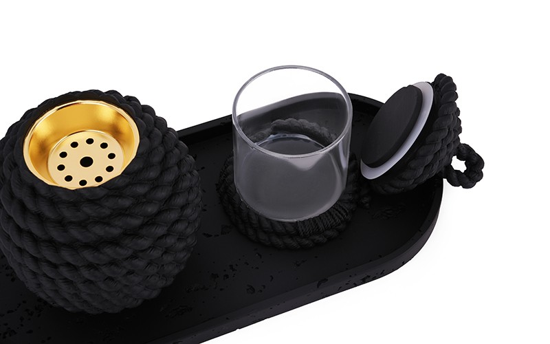 Luxurious Resin Incense Burner With An Elegant Design Set 3 PCS - Black
