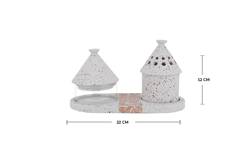 Luxurious Resin Incense Burner Set 3 PCS