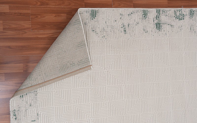 Marble Premium Carpet - ( 150 x 220 ) cm Cream & Mint