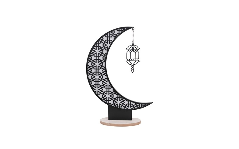 ديكور هلال رمضان المضيء - 1 قطعة