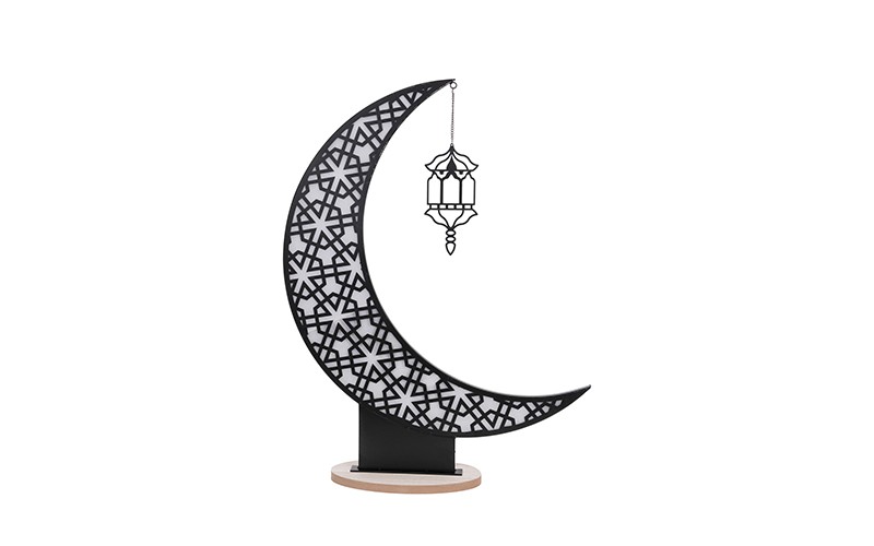ديكور هلال رمضان المضيء - 1 قطعة