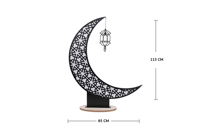 Luminous Ramadan Crescent Decoration - 1 PC