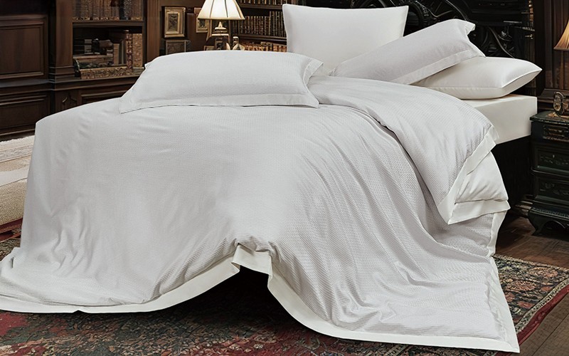 Arabella Luxury Tencel & Cotton Duvet Cover Without Filling 6 PCS - King Off White