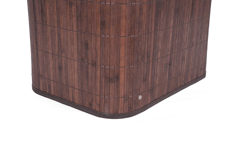 Al Saad Home Bamboo Laundry Basket 1 Pc - Brown