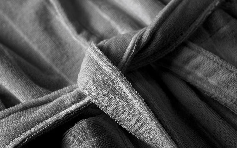 Al Saad Home Kids Cotton Bathrobe 1 Pc ( 8 - 10 ) Years Old - Grey