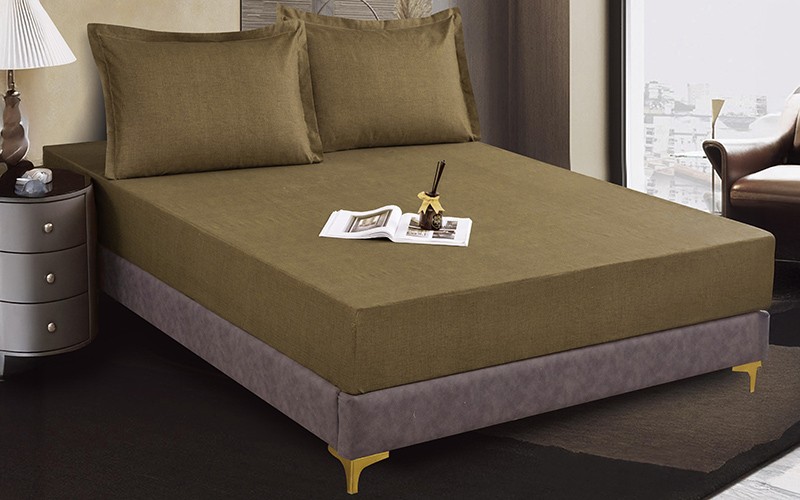 Rova Printed BedSheet Set 3 Pcs - King Brown