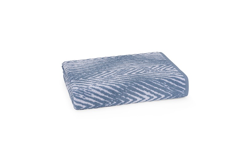 Al Saad Home Punch Cotton Towel ( 70 x 140 ) - Blue & White