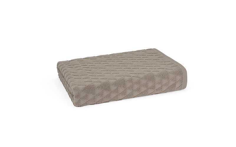 Al Saad Home Cotton Towel With Geometric Design ( 90 x 160 ) - Brown
