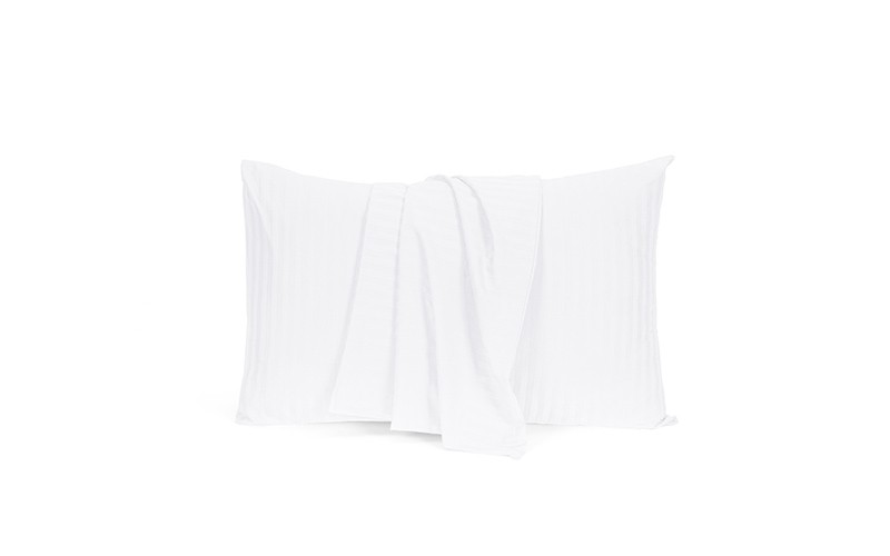 Al Saad Home Cotton Stripe Pillow Case 2 PCS - Off White