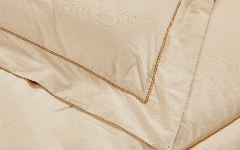 Hilton Cotton Embroidered Comforter Bedding Set 6 PCS - King Beige